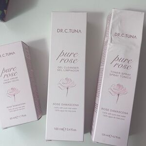 Pure Rose Skincare Set - Cream, Cleanser, and Toner